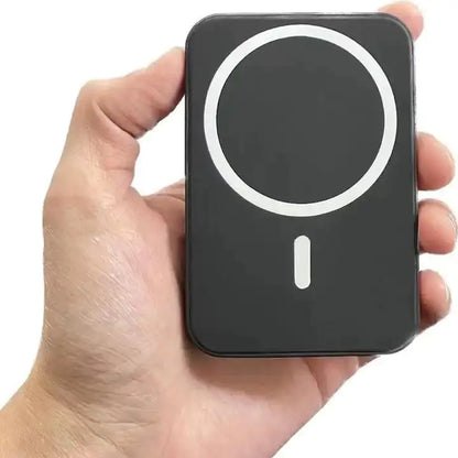 Magsafe PowerBank 5000 mah (Black)●Magsafe powerbank ●Portable Battery Pack Wireless portable magnetic charger thats compatible for iPhone 15/14/13/12 magsafe Cases and more.