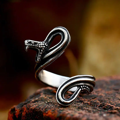 Vintage Stainless Steel Snake Ring