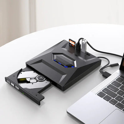 5-in-1 USB 3.0 Type-C External DVD Drive for Laptops