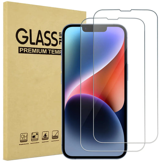 ProCase 2 Pack Screen Protector for iPhone 14 / iPhone 13 / iPhone 13 Pro 6.1 Inch Tempered Glass Screen Film Guard for iPhone 14 2022 / iPhone 13/13 Pro 2021 Clear