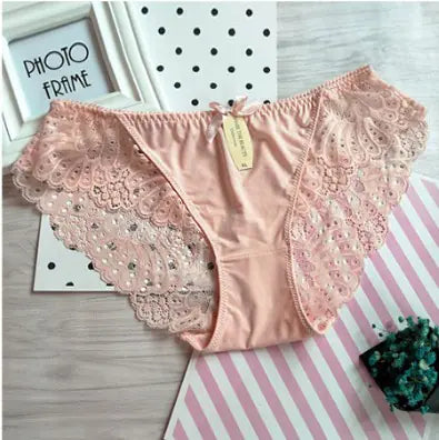 Low Waist Ice Silk Lace Panties - Sexy Temptation