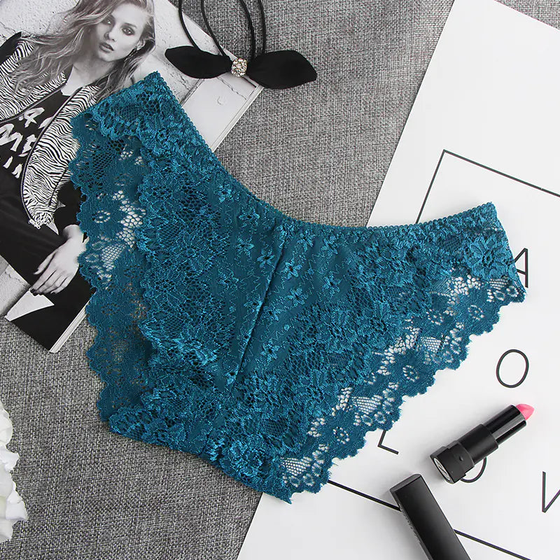 Luxury Women's Lace Triangle Panties - Sexy & Sheer
