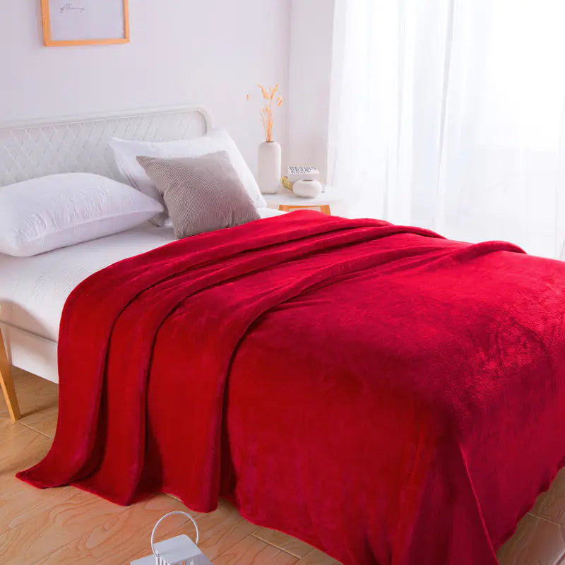 Cozy Coral Fleece Knee Blanket for Relaxation