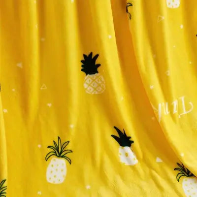 Colorful Pineapple Fleece Blanket for Kids' Gifts