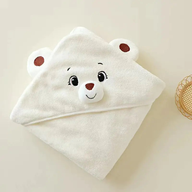 Children's Coral Fleece Towel with Hooded Blanket
