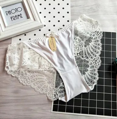 Low Waist Ice Silk Lace Panties - Sexy Temptation