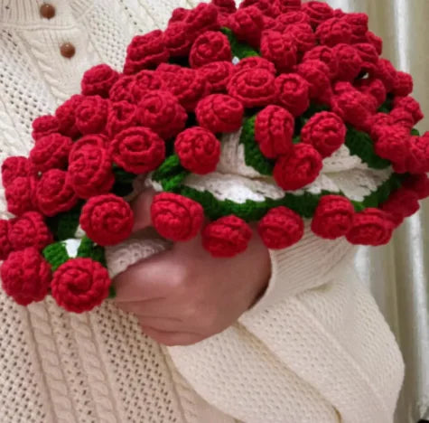 Handmade Rose Bouquet Blanket