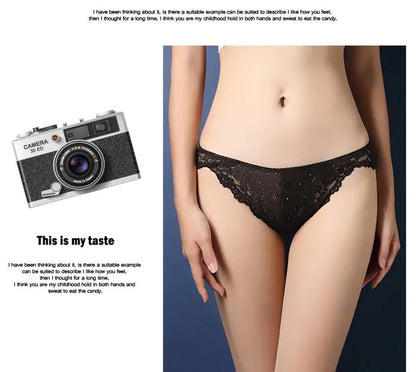 Luxury Women's Lace Triangle Panties - Sexy & Sheer