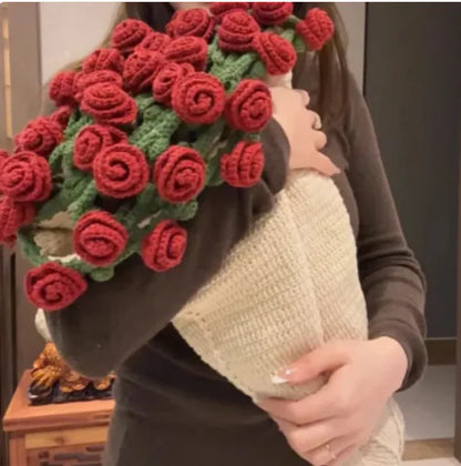 Handmade Rose Bouquet Blanket