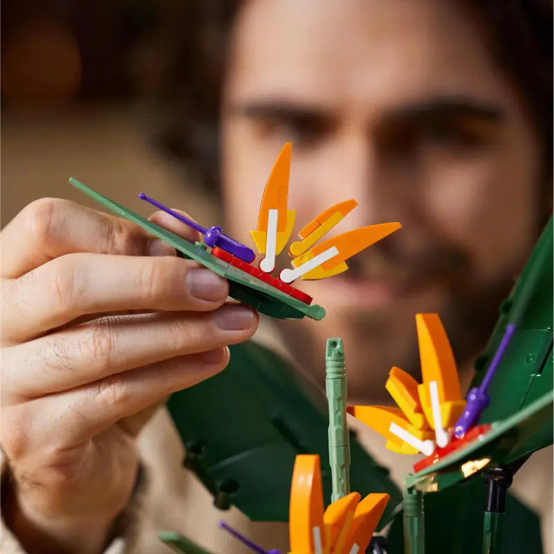 Cross-Border Compatible LEGO Bird of Paradise Planter Model