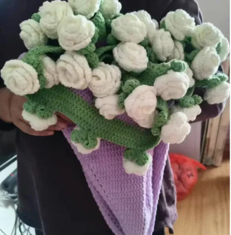 Handmade Rose Bouquet Blanket