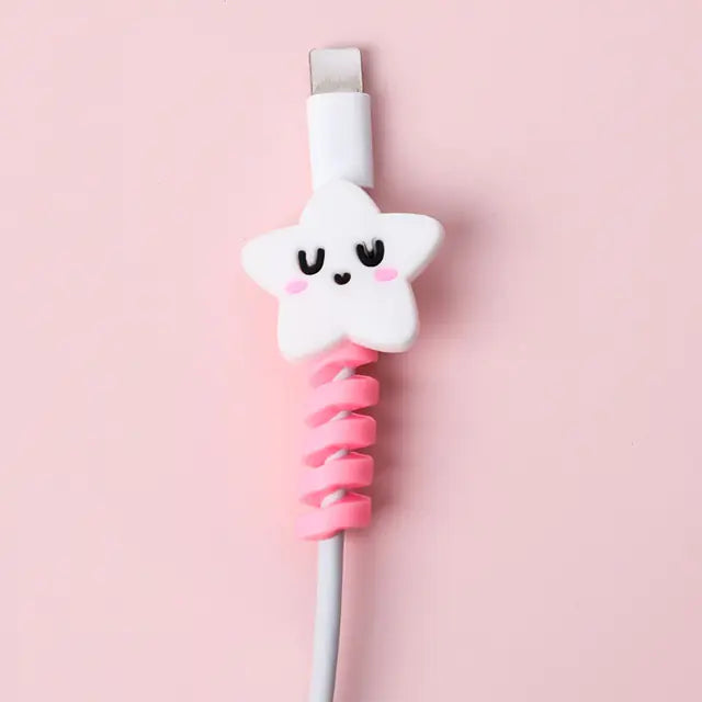 Cartoon Spiral USB Cable Protector and Organizer Bobbin