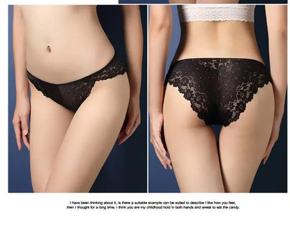 Luxury Women's Lace Triangle Panties - Sexy & Sheer