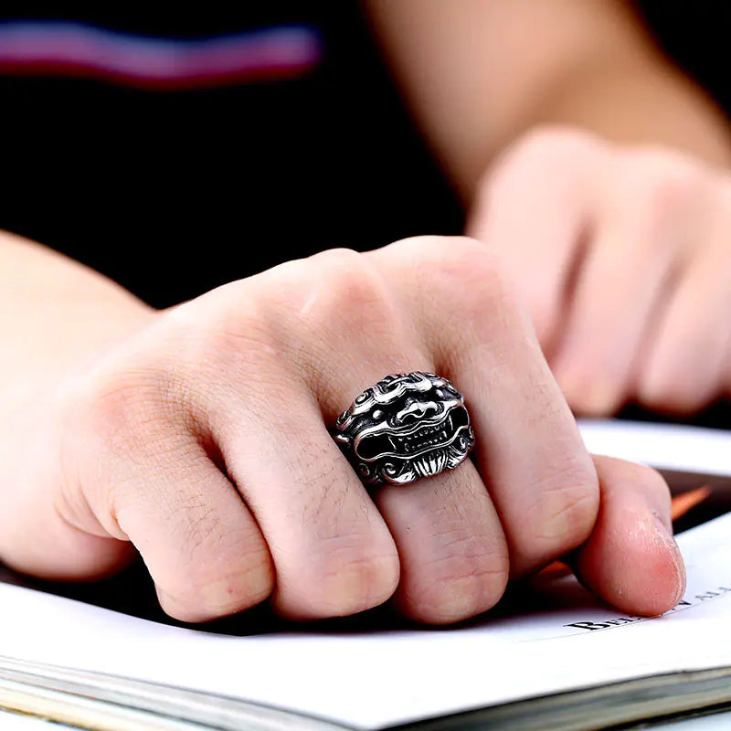 Men's Titanium Steel Kirin Beast Ring