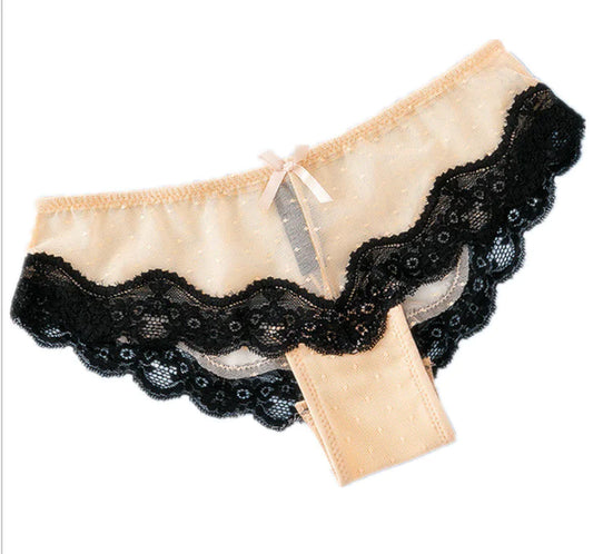Lace Women's Low Waist Transparent Triangle Panties
