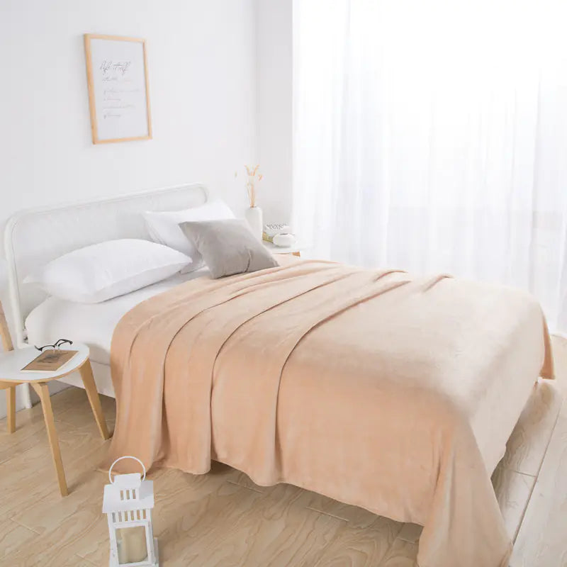 Cozy Coral Fleece Knee Blanket for Relaxation