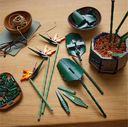 Cross-Border Compatible LEGO Bird of Paradise Planter Model