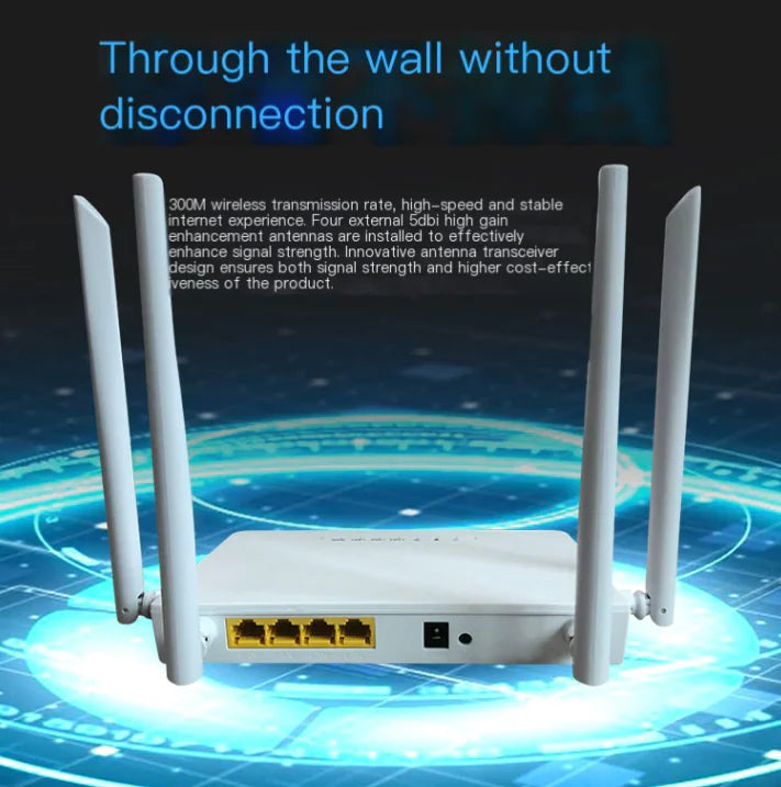 300Mbps High-Speed Home WiFi Router with 4 Antennas