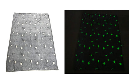 Glow-in-the-Dark Coral Fleece Blanket and Rug