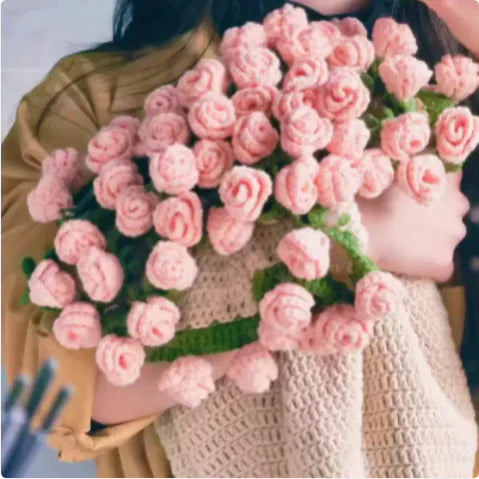 Handmade Rose Bouquet Blanket