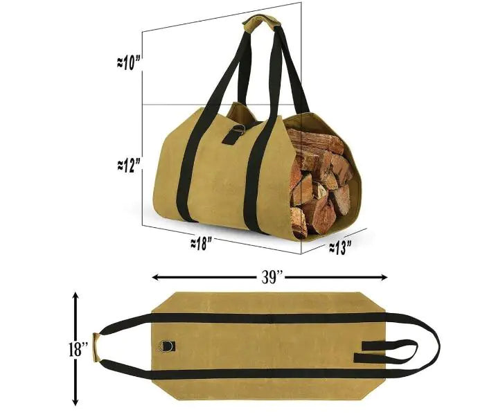 Outdoor Firewood Tote Bag