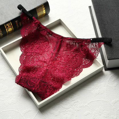 Lace Seamless T-Back Women's Cotton Low Waist Panties