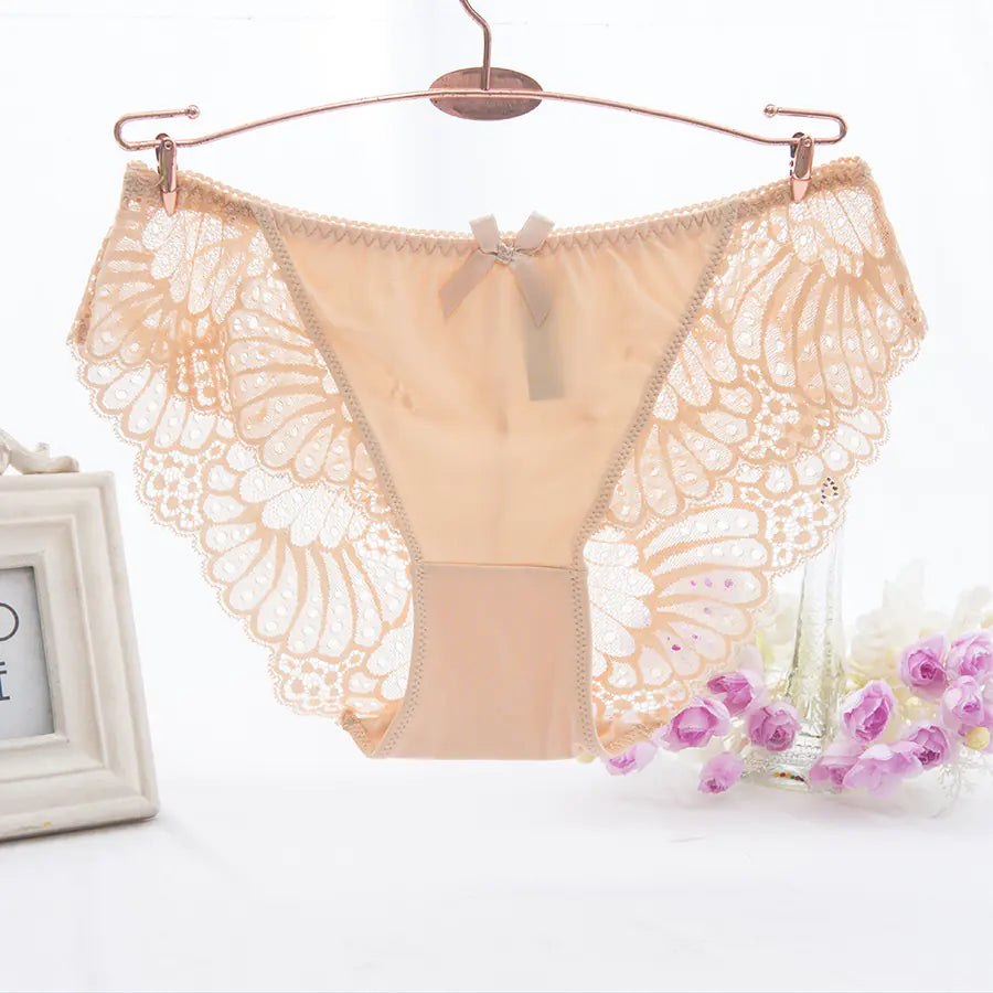 Low Waist Ice Silk Lace Panties - Sexy Temptation