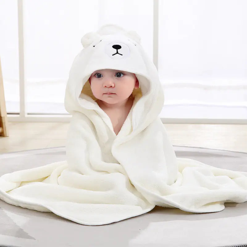 Soft Coral Fleece Newborn Wrap Blanket for Infants