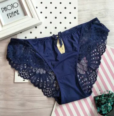 Low Waist Ice Silk Lace Panties - Sexy Temptation