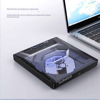 5-in-1 USB 3.0 Type-C External DVD Drive for Laptops