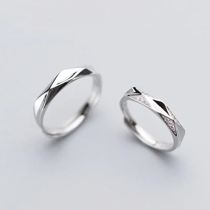 S925 Silver Couple Rings for Men and Women