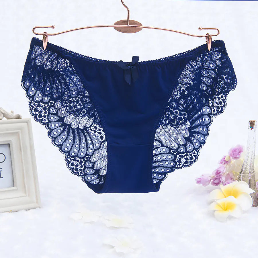 Low Waist Ice Silk Lace Panties - Sexy Temptation