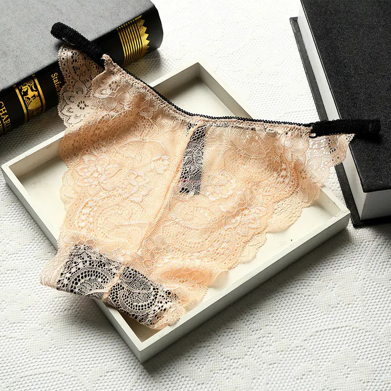 Lace Seamless T-Back Women's Cotton Low Waist Panties