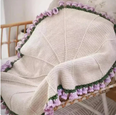 Handmade Rose Bouquet Blanket